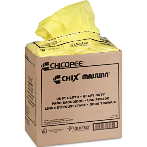 Chix 24 in. x 24 in. 1-Ply Masslinn Dust Cloths - Yellow (150/Carton)