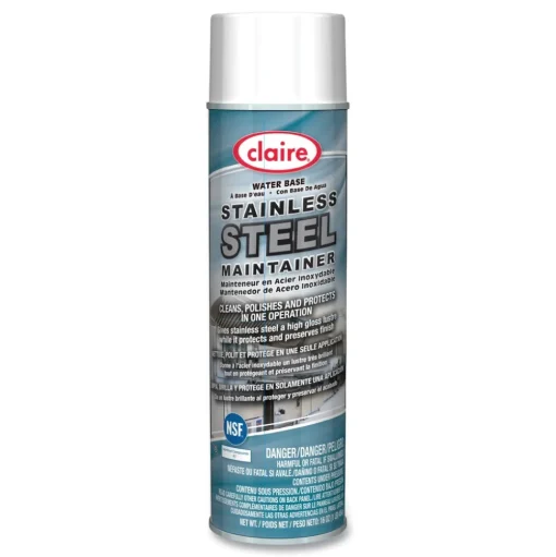 Claire 16 oz. Aerosol Spray Stainless Steel Maintainer - Lemon Scent (12/Carton)