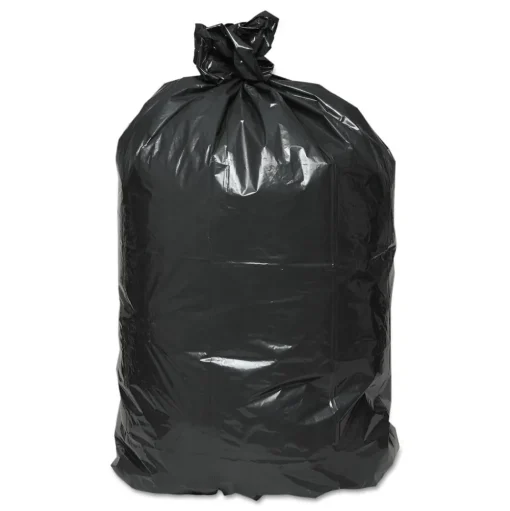 Classic 45 Gallon 0.63 mil 40 in. x 46 in. Linear Low-Density Can Liners - Black (250/Carton)