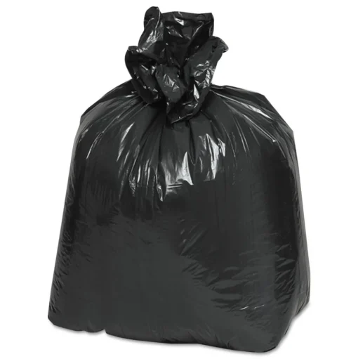 Classic 10 Gallon 0.6 mil 24 in. x 23 in. Linear Low-Density Can Liners - Black (25 Bags/Roll, 20 Rolls/Carton)