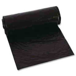 Classic 10 Gallon 0.6 mil 24 in. x 23 in. Linear Low-Density Can Liners - Black (25 Bags/Roll, 20 Rolls/Carton)