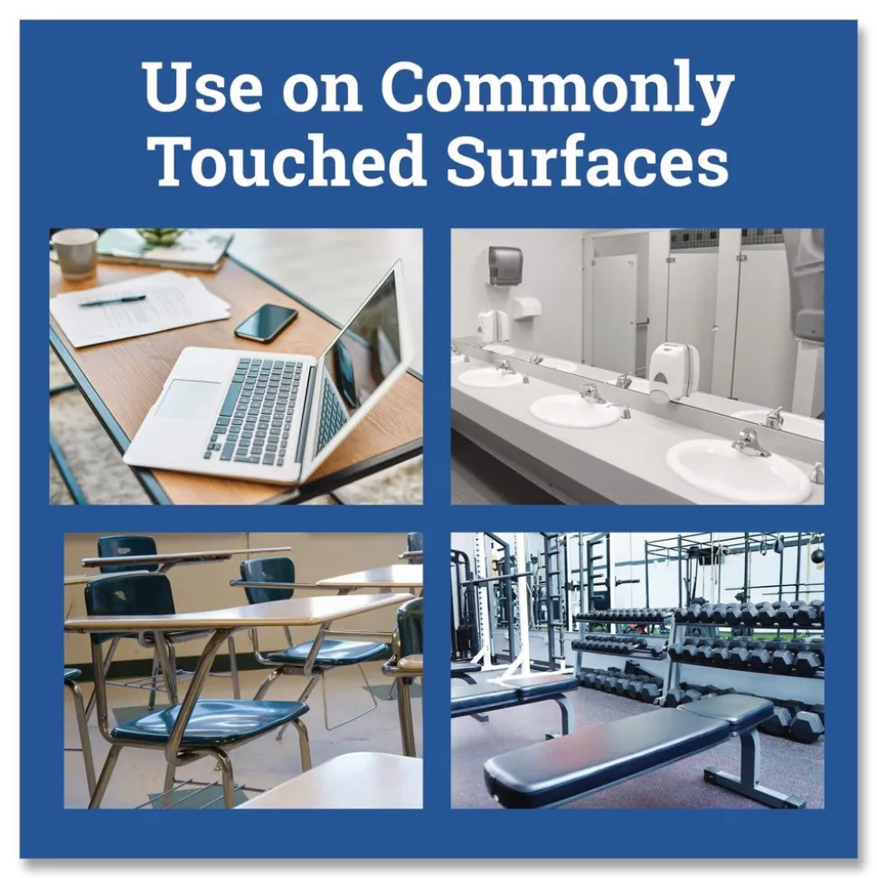 Clorox 7 in. x 8 in. 1-Ply Disinfecting Wipes - Lemon Fresh, White (75/Canister, 6/Carton)