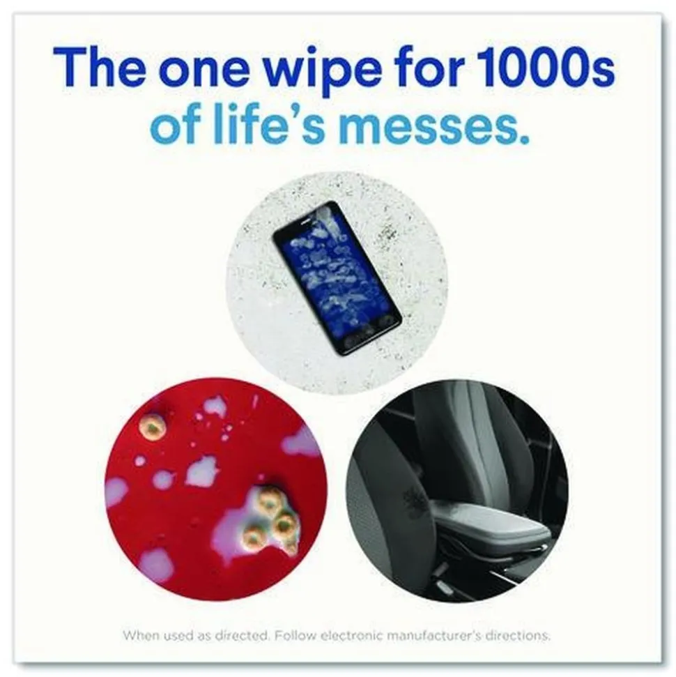 Clorox 7 in. x 8 in. 1-Ply Disinfecting Wipes - Fresh Scent, White (35/Canister)