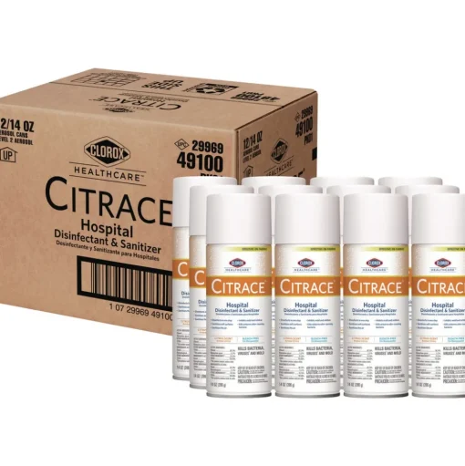 Clorox Healthcare 49100 14 oz. Aerosol Citrus Citrace Hospital Disinfectant and Deodorizer (12/Carton)
