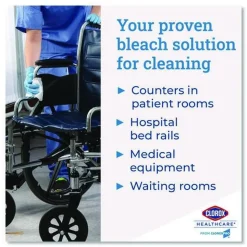 Clorox Healthcare 6.75 in. x 9 in. 1-Ply Individual Bleach Germicidal Wipes - Unscented White (6/Carton)