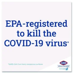 Clorox Healthcare 6.75 in. x 9 in. 1-Ply Individual Bleach Germicidal Wipes - Unscented White (6/Carton)