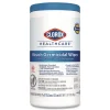 Clorox Healthcare 6 in. x 5 in. 1-Ply Bleach Germicidal Wipes - Unscented, White (150/Canister)