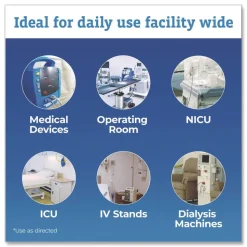 Clorox Healthcare 12 in. x 11 in. Hydrogen Peroxide Cleaner Disinfectant Wipes - Unscented White (2/Carton)