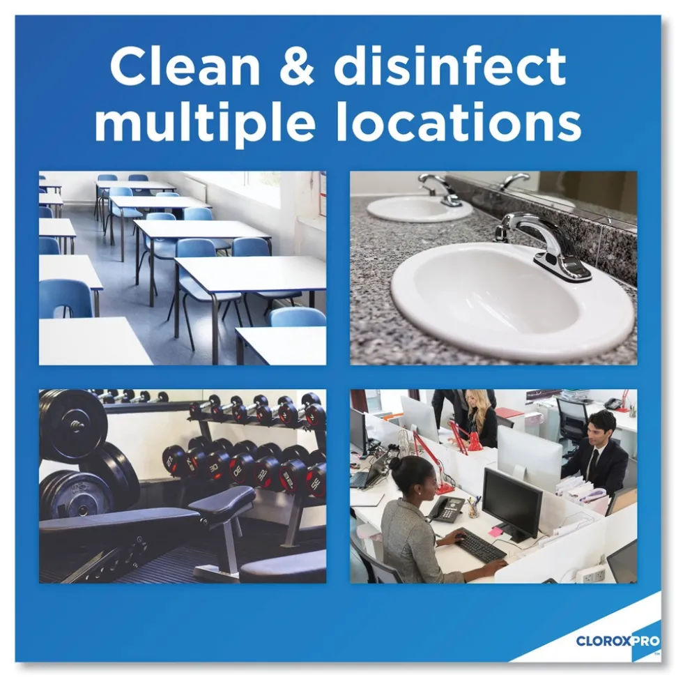 Clorox 1-Ply 7 in. x 8 in. Disinfecting Wipes - Lemon Fresh, White (75/Canister)