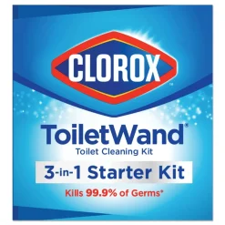 Clorox ToiletWand Disposable Toilet Cleaning System with Handle/Caddy/Refills - White (6/Carton)
