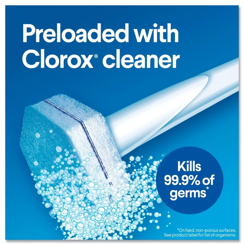 Clorox ToiletWand Disposable Toilet Cleaning System with Handle/Caddy/Refills - White (6/Carton)