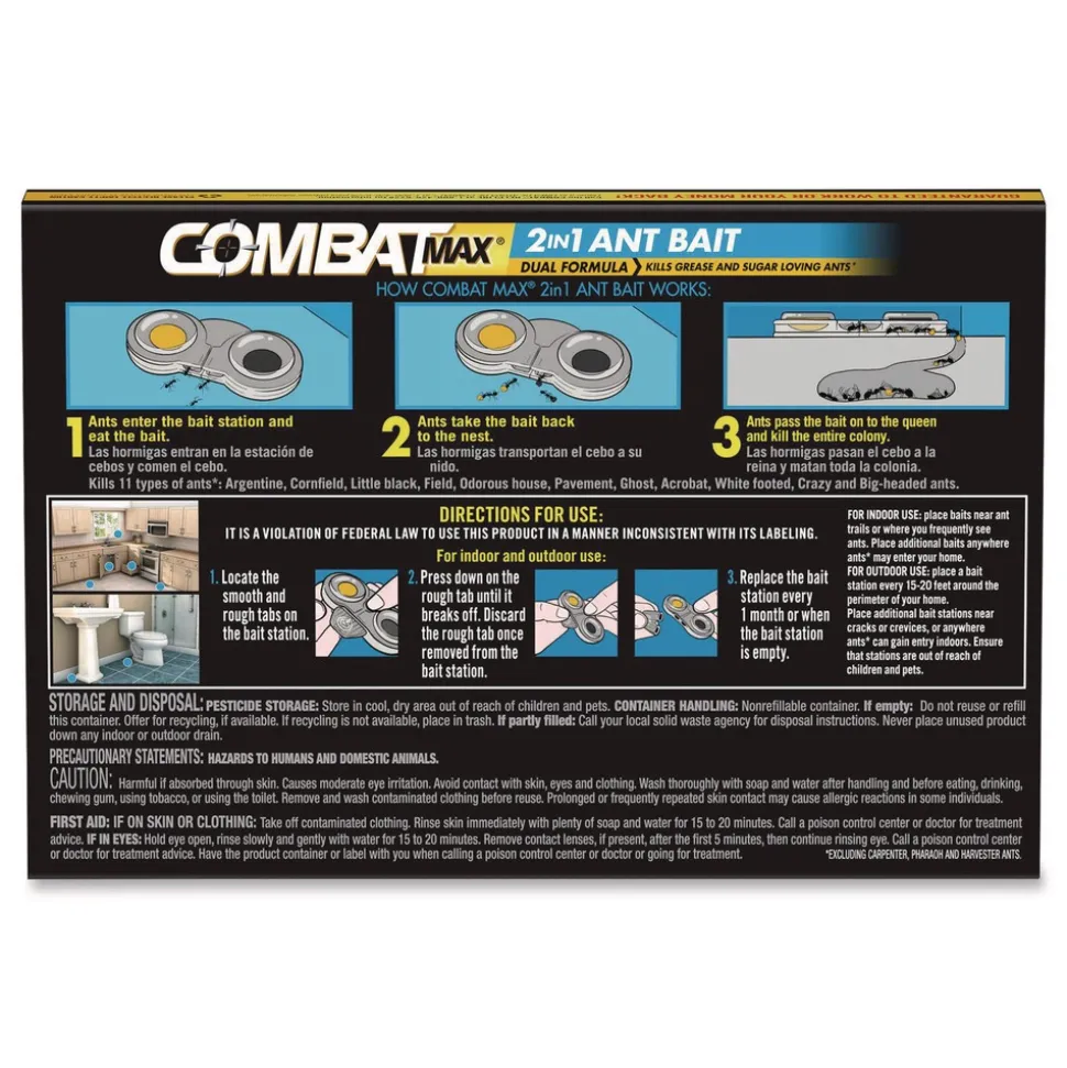Combat 23400 07172 Max 2-in-1 Ant Bait (8/Carton)