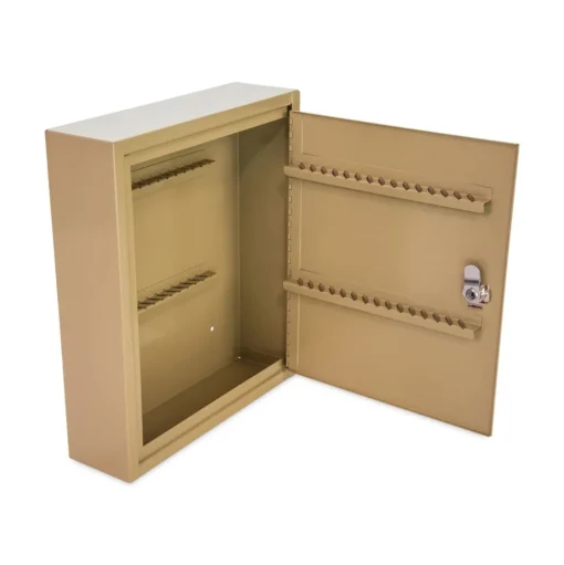 CONTROLTEK 10.63 in. x 3 in. x 12.13 in. 60-Key Metal Lockable Key Cabinet - Sand