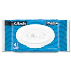 Cottonelle 44932 1-Ply 3.75 in. x 5.5 in. Fresh Care Flushable Cleansing Cloths - White