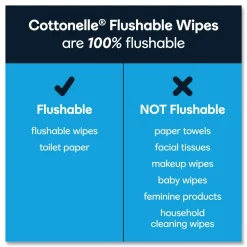 Cottonelle 35970 1-Ply 3.73 in. x 5.5 in. Fresh Care Flushable Cleansing Cloths - White (84/Pack)