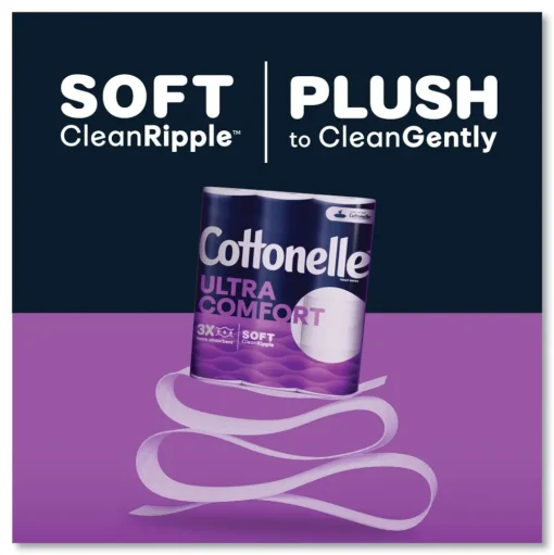 Cottonelle Ultra ComfortCare 2-Ply Septic Safe Mega Rolls Soft Tissue Toilet Paper - White (48/Carton)