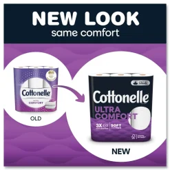 Cottonelle Ultra ComfortCare Toilet Paper, Soft Tissue, Mega Rolls, Septic Safe, 2-Ply, White, 284/Roll, 6 Rolls/Pack, 36 Rolls/Carton