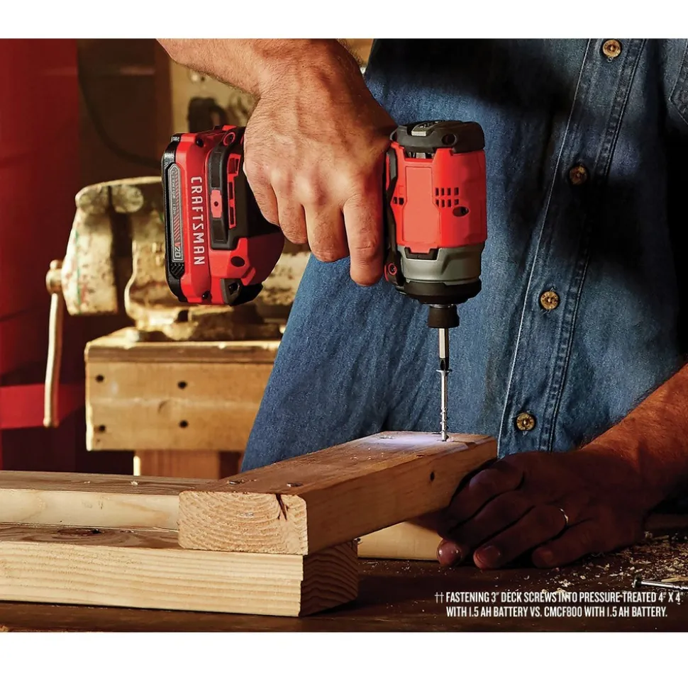 Craftsman V20 Brushless Lithium-Ion Cordless 4-Tool Combo Kit with (2) 2 Ah Batteries