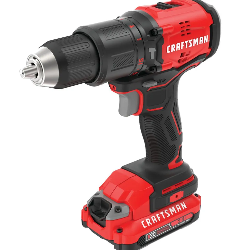 Craftsman 20V MAX Brushless Lithium-Ion 1/2 in. Cordless Hammer Drill Kit (2 Ah)