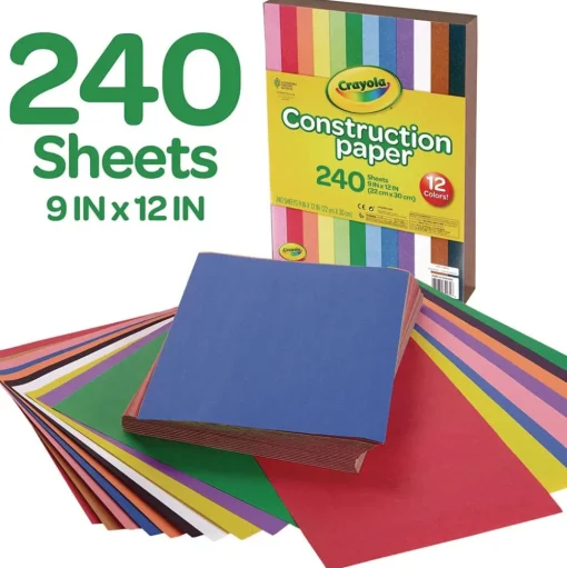 Crayola 9 in. x 12 in. Construction Paper - Assorted Colors