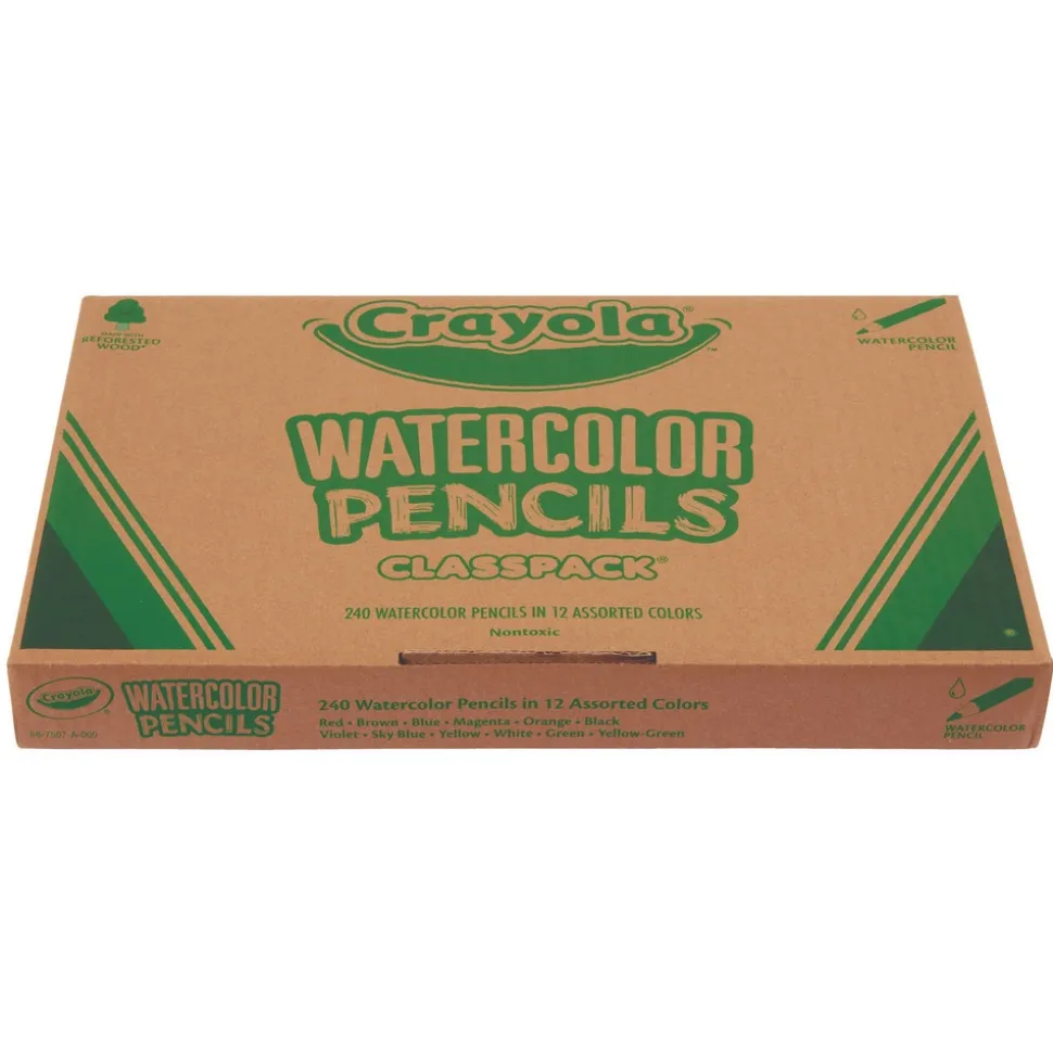 Crayola 3.3 mm Watercolor Pencil Classpack - Assorted Lead and Barrel Colors (240/Pack)