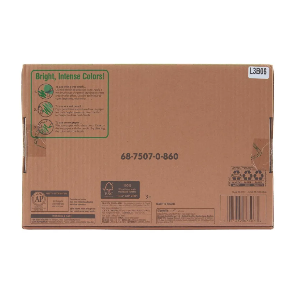 Crayola 3.3 mm Watercolor Pencil Classpack - Assorted Lead and Barrel Colors (240/Pack)