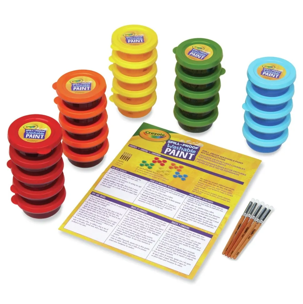 Crayola 1.4 oz Cups 5-Color Spill Proof Washable Paints