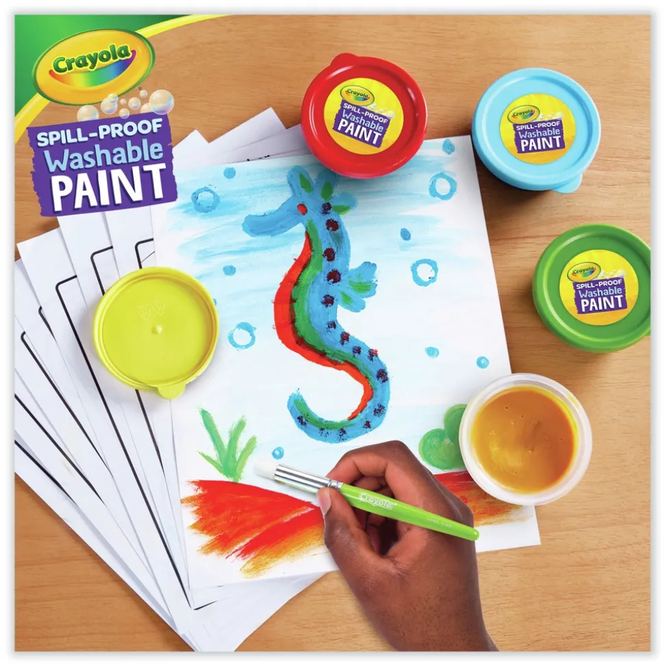 Crayola 1.4 oz Cups 5-Color Spill Proof Washable Paints