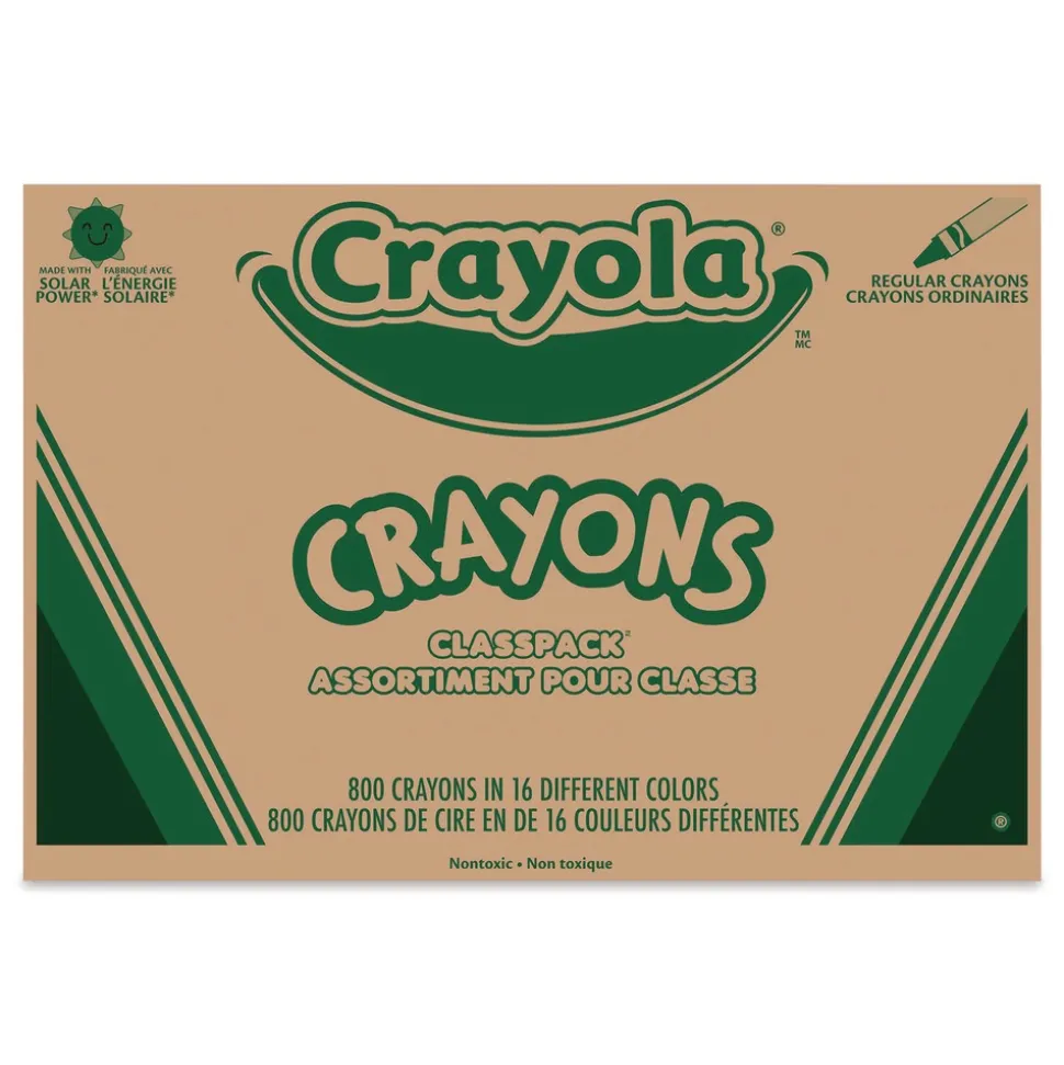 Crayola 16-Color Classpack Regular Crayons (800/Box)