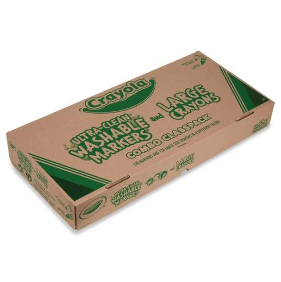 Crayola 8-Color Crayon and Ultra-Clean Washable Marker Classpack (1-Box)