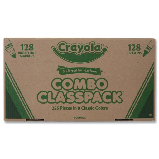 Crayola Crayons and Markers Combo Classpack - 8 Colors (256/Set)