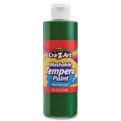 Cra-Z-Art Washable Tempera Paint, 10 Assorted Colors, 8 oz Bottle, 10/Pack