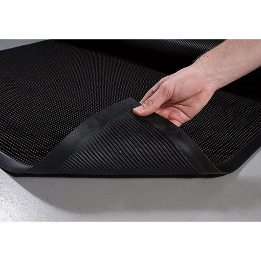 Crown Mat-A-Dor 24 in. x 32 in. Rubber Entrance/Scraper Mat - Black
