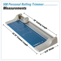 Dahle 8.25 x 22.88 Rolling/Rotary 7-Sheet Paper Trimmer/Cutter