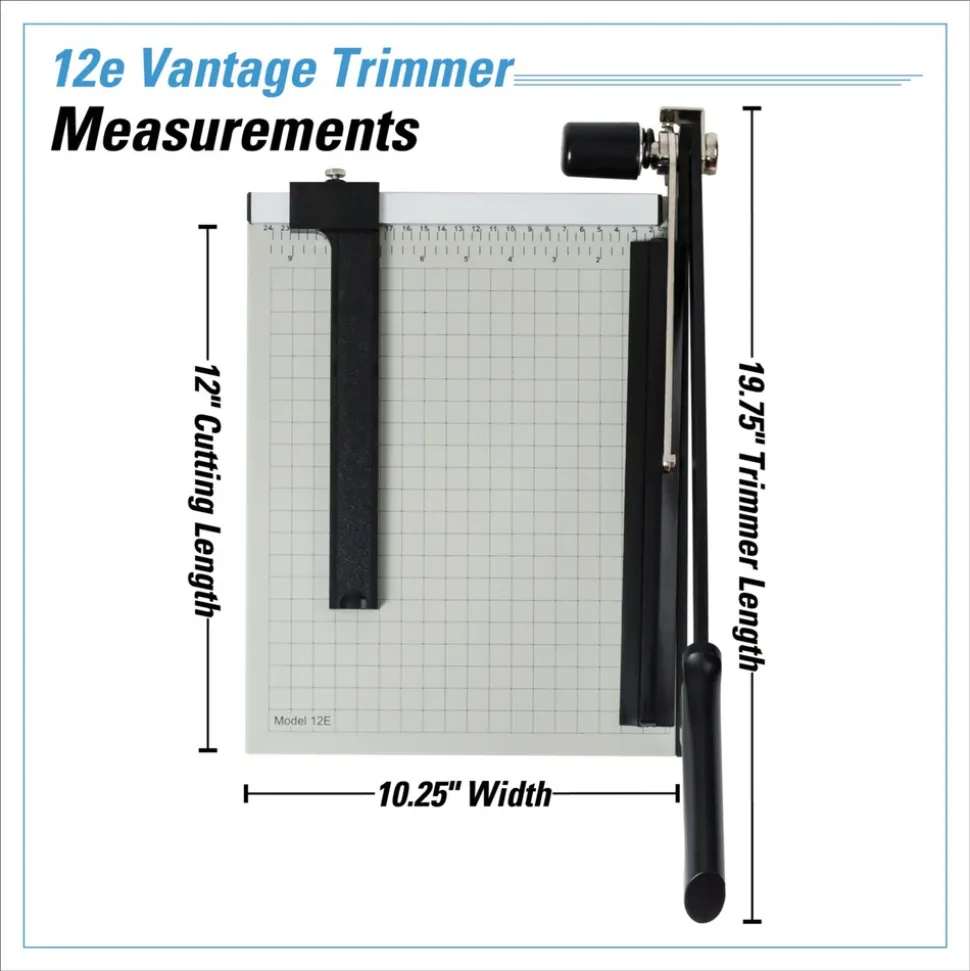 Dahle Vantage 10 x 12.75 Guillotine 15-Sheet Paper Trimmer/Cutter