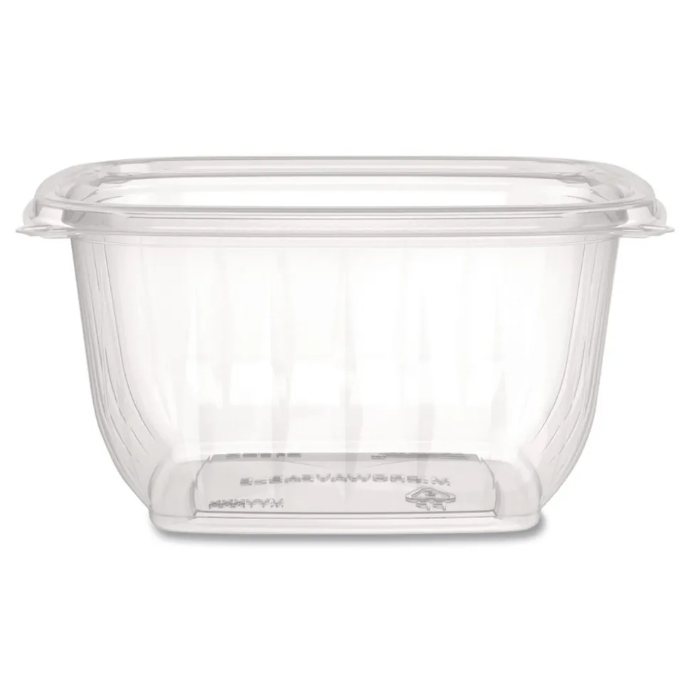 Dart 8.5 in. x 8.5 in. x 1.96 in. 16 oz. Plastic Bowls - Square Clear (504/Carton)
