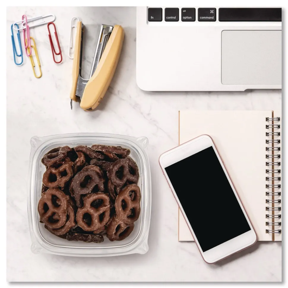 Dart 8.5 in. x 8.5 in. x 1.96 in. 16 oz. Plastic Bowls - Square Clear (504/Carton)