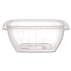 Dart 8.5 in. x 8.5 in. x 2.64 in. 12 oz. Plastic Bowls - Square Clear (504/Carton)