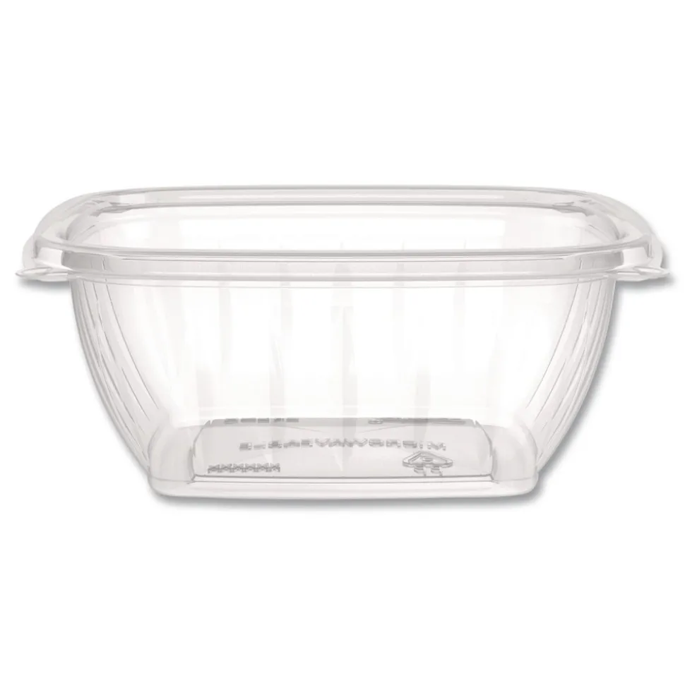 Dart 8.5 in. x 8.5 in. x 2.64 in. 12 oz. Plastic Bowls - Square Clear (504/Carton)