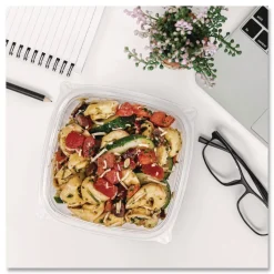 Dart 8.5 in. x 8.5 in. x 2.64 in. 12 oz. Plastic Bowls - Square Clear (504/Carton)