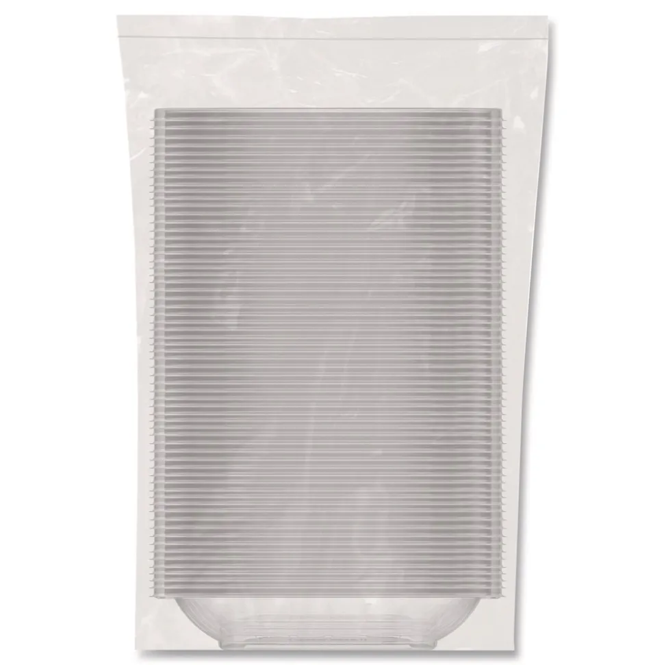 Dart 5 in. x 5 in. x 1.99 in. 24 oz. Plastic Bowls - Square Clear (252/Carton)