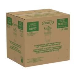 Dart Bare Eco-Forward 12 oz to 14 oz RPET Cold Cups (1000/Carton)