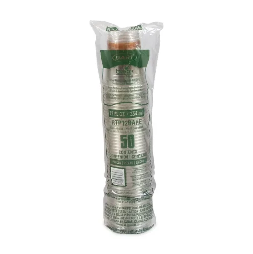 Dart Bare Eco-Forward 12 oz to 14 oz RPET Cold Cups (1000/Carton)