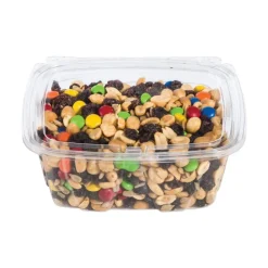 Dart CH32DEF ClearPac SafeSeal 32 oz. Tamper-Resistant/Evident Flat-Lid Containers - Clear (100/Bag, 2 Bags/Carton)