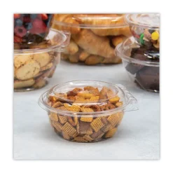 Dart CTR12BD 5.5 in. x 2.6 in. 12 oz. Tamper-Resistant/Evident Dome Lid Bowls - Clear (240/Carton)