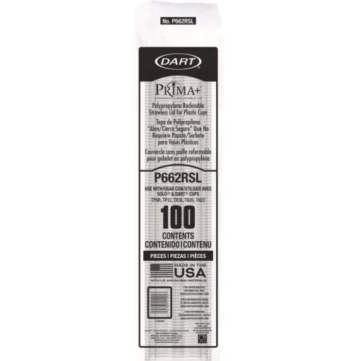 Dart Prima Strawless Plastic Lids Fits 9 oz. to 20 oz. Cold Cups - Clear (1000/Carton)