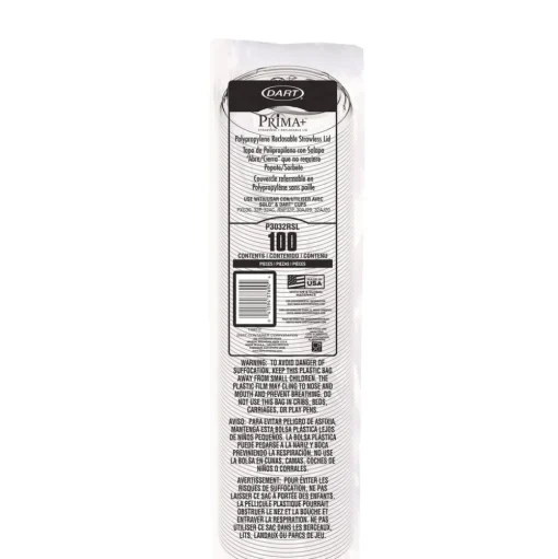 Dart Prima Strawless Plastic Lids Fits 30 oz. to 32 oz. Cold Cups - Clear (1200/Carton)