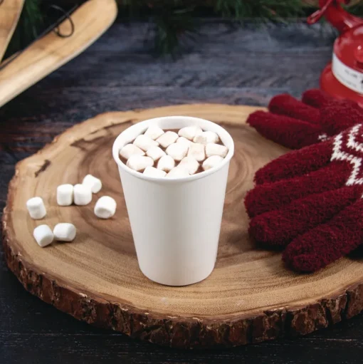 Dart Thermoguard 8 oz. Insulated Paper Hot Cups - White Sustainable Forest Design (40/Pack)