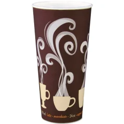 Dart Thermoguard 24 oz. Insulated Paper Hot Cups - Steam Print (600/Carton)