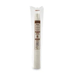 Dart Thermoguard 8 oz. Insulated Paper Hot Cups - White Sustainable Forest Design (1000/Carton)